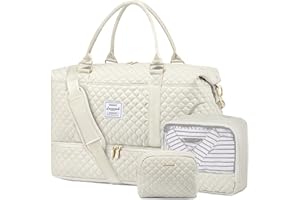 LOVEVOOK Borsa da Viaggio Donna Borsone Palestra Donna Bagaglio a Mano Easyjet Cabin Bag Weekend Travel Duffel Gym Bag con Organizer Valigia Grande Borsa Parto Ospedale Mamma Nascita per Aereo Sauna