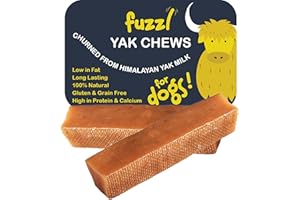 Fuzzl Premium Yak Chews dla psów, 2 sztuki, duże 260 g, naturalne smakołyki dla psów z himalajskim mlekiem jaka, żuć bez ukrycia karma dla psów, naturalna karma dla psów, długotrwałe gryzienie dla