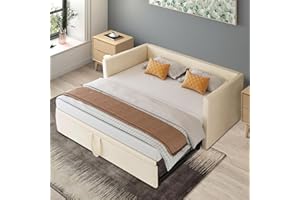 JiaOyu Sofá Cama Multifuncional Extensible 90/180 x 200 cm, sofá de 2 plazas con función de Dormir y somier, tapizado en Terciopelo, Ideal para salón y habitación de Invitados (sin colchón)