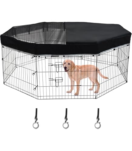 Kennel Covers For Dog Cages EGNMCR Dog Playpen Cover -Sun/Rain
