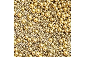 OH SO GLITTER Gold Metallic Sprinkles cupcake cake toppers pearls balls metallic 100s and 1000s wedding decoration cakes cupcakes topper BILLIONAIRE