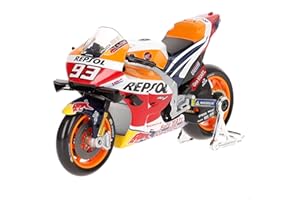 BBURAGO Maisto 1/18 Honda RC213V, MotoGP, Marc Márquez 2021, Licencia oficial, Escala 1:18, Cuerpo de metal, Miniaturas moto gp, Maquetas de motos, Miniatura de juguete, Coleccionable, Repsol (78000)