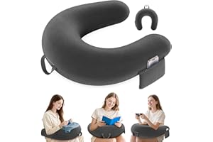 ‎KOSKER Gaming Kissen & Lesekissen, Reading Pillow für das Sitzen auf dem Bett/Sofa/Fußboden, Fütterungs/Häkelkissen mit großer & Ergonomic Gaming Pillow, Gamer Kissen für Ipad/Laptop - Schwarz