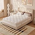 Soufwell Double Mattress 10 Inch, Memory Foam Hybrid Double Mattress 4FT6, Zoned Coil Pocket Sprungs, Medium Firm Orthopedic Support, Motion Isolation, in a Box, 135x190x25cm