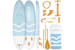 HUIIKE Tavola Sup Gonfiabile Adulti con Accessori Inclusi, Pagaia, Pinne, Pompa. Stand Up Paddle Board con Grande Stabilità e Resistenza. 305 x 84 x 15 cm, Carico Massimo 130 kg