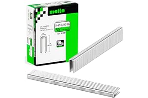 meite Graffette 18GA a Corona Stretta 5,7 x 16 mm, in Acciaio Galvanizzato, per Lavori di Tappezzeria, Compatibili con Pinzatrici Elettriche o Pneumatiche ad Aria Compressa – 4.000 Pezzi