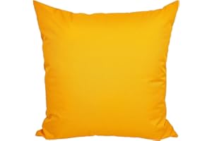 JACK 50x50cm Outdoor Lounge Kissen Dekokissen inkl. XXL-Füllung Wasserabweisend Sitzkissen Garten Stuhl Lotus Effekt, Farbe:Gelb