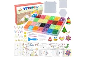 Vytung Set di perle d'acqua 4000 pezzi 28 colori artigianato acqua magica 389 motivi kit non tossico accessori per bambini principianti fai da te