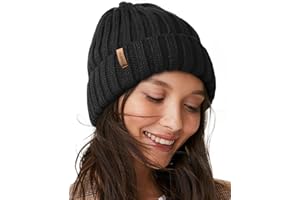 FURTALK Womens Slouchy Winter Knit Beanie Hats Chunky Hat Bobble Hat Ski Cap
