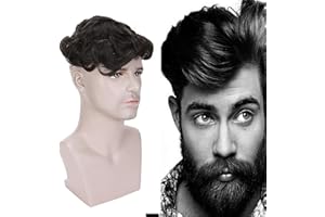 6"(15cm) SEGO Protesis Capilar Hombre Pelo Natural [Poliuretano(PU)] #2 Castaño Oscuro Cabello Humano 130% Densidad Peluquín Lisa Peluca para Hombre Toupee for Men (85g)