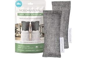 MOSO NATURAL: Le sac purificateur d'air original pour chaussures, sacs de sport et équipement de sport. un éliminateur d'odeurs (charbon) sans parfum et sans produits chimiques