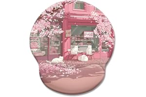 WITBICG Tapis De Souris Ergonomique Repose Poignet Gel, Chat Tapis De Souris Rigolo Voyage, Tapis Souris Antidérapant Et Anti-Douleur en PU, Accessoire De Bureau Mignon (Chat D)