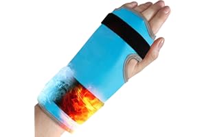 ICEHOF Podkładka chłodząca na nadgarstek – zimny ciepły kompres z 2 x zapięciem na rzepy, uniwersalna – wysokiej jakości żel chłodzący i materiał wierzchni – bandaż chłodzący – mankiet chłodzący jak