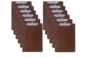 GUOKOFF Portablocco di Legno A4, 12 Pezzi Legno Portablocco Clipboard, Portablocchi A4 con Clip, Legno Clipboard Appunti Di Legno, Porta Pad Lavagna Da Scrittura