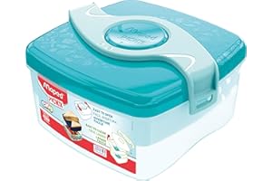 Maped Picnik Origins - Boîte à Déjeuner Repas Enfants Ouverture Facile - 2 Compartiments dont 1 Amovible - en Plastique Sans BPA ni Phtalates - Turquoise - 1,4 L