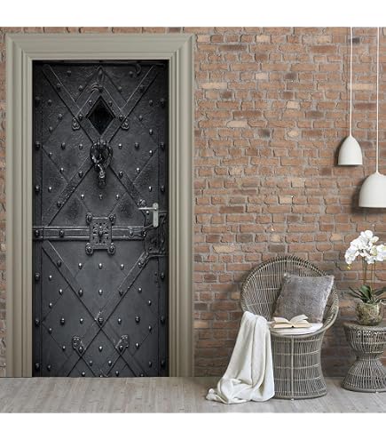 AstraDesign Tür Tapete „Holztür" 88x200cm – Selbstklebende PVC