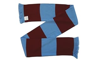 ARENA SCARVES Aston Villa Supporters Claret and Sky Blue Traditional Bar Scarf