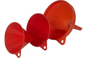 hünersdorff GmbH Hünersdorff Entonnoir 3 Pièces, 140/164/208 mm, rouge, hd-pe, fabriqué en Allemagne