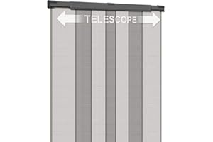 Schellenberg 50654 Fliegengittervorhang Balkontür Insektenschutz Vorhang Telescope, Breite 105 bis 130 cm anpassbar, Höhe 250 cm, Anthrazit