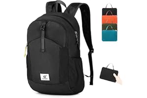 SKYSPER Sac à dos Pliable Antivol avec Protection RFID, 20L Sac à dos de Randonnée Petit Sac à dos pour Homme Femme Voyages Trekking Sport