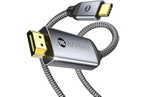 WARRKY Kabel USB C na HDMI, 4K 60 Hz, 2K 144 Hz, konwerter Thunderbolt 3/4 na HDMI, [HDR, HDMI 2.0], kompatybilny z iPhone 15 Serii, MacBook Pro/Air, iPad Mini 6/Pro/Air, Galaxy S8 do S24 itp. - 1,8 m