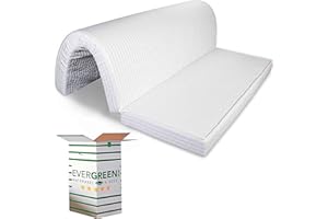 EVERGREENWEB MATERASSI & BEDS EVERGREENWEB - Materasso Una Piazza e Mezzo 120x190 Alto 10 cm per Divano Letto Prontoletto, Pieghevole in Poliuretano, Rivestimento Bianco Anallergico, Ortopedico, Laccetti di Fissaggio MOD Bed Sofa