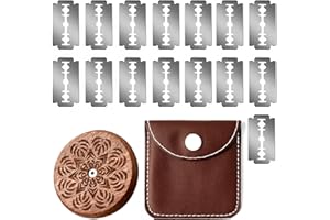 ZAHD Herramienta de corte de pan navaja de afeitar Pan Con Mango De Madera Hoja Masa Herramienta para Cortar Pan Cojo Cuchillo de panadería con hoja con 15 Cuchillas para DIY Pan Masa Hornear