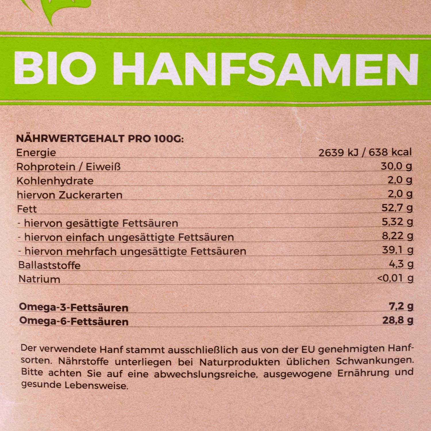 GreatVita Bio Hanfsamen, geschält, DE-Öko-037, 1er Pack (1 x 1 kg) – Bild 5