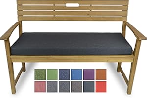 ‎ROLLMAYER Rollmayer Bankkissen Bankauflage Sitzkissen Bankpolster Auflage für Bänke in Haus und Garten Kollektion Melange, 1 Stück (Grafit 22, 160x40x8cm)