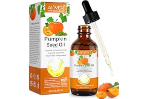 FROVETANI Organic Pumpkin Seed Oil - 60ml Cold-Pressed Pure Oil for Hair Growth, Eyebrows, Eyelashes, and Dry, Damaged Hair, Moisturizing Scalp and Skin