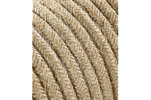 LAMORELL LIGHTDESIGN Câble électrique rond/rond avec revêtement en tissu. Couleur jute. Section 3 x 0,75 (10 mètres)