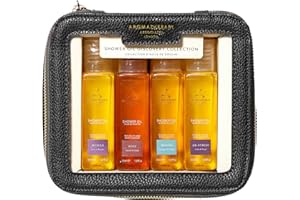 Aromatherapy Associates Shower Oil Collection - Essential Oil for Cleansing - Made of Natural Oil Blends - Aromatic Oils to Awaken Your Senses - Luxurious Oil-to-Milk Formula, 4 x 50ml