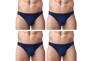 Avidlove Bielizna męska, 4 sztuki, slipy Micro Modal - jedwabiście miękkie majtki