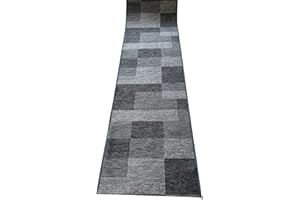 ALFOMBRAS IBERIA Alfombra Pasillera ICO Antideslizante para Pasillo y Entrada Medidas | Fácil de Limpiar, Suave, Resistente y Decorativa para Hogar - 67x100cm Gris