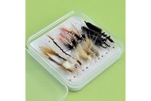 YAZHIDA: Fliegenfischen Fliegenfischen Set; Trocken, Nass, Nymph, One Mini Fly Box | (Maifliege/Stinktier)
