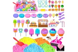 UCAMP Arena Magica Niños,Juguetes De Arena 1000g Arena Mágica,Arena Cinética Kit,Juego De Arena Mágica Dulces Y Postres,Cumpleaños Regalo Niña Niño 3 4 5 6 7 8 9 Años