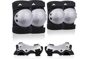 GIEMIT Schoner Inliner Kinder Knieschoner Ellenbogenschützer Protektoren Set Knieschutz für Rollschuhe Skateboard Scooter Fahrrad ab Jahre 6 7 8 9 10 11 12 13