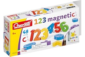Quercetti 123 Magnetic Ricambi Numeri, Ideale con Lavagna Magnetica per Bambini, 48 Numeri Magnetici Colorati, Giochi Educativi 4 Anni, Regalo Bambina 5 Anni, Giochi Bambini 4 Anni Made in Italy