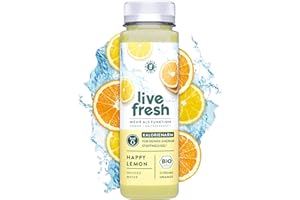 ‎LIVEFRESH LiveFresh BIO Infused Water - Happy Lemon | Mit Zitrone und Orange | 12x250ml | Inkl. 3€ Pfand | DE-ÖKO-006