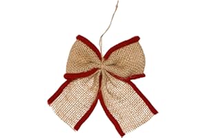 ‎HALBACH SEIDENBÄNDER Halbach Seidenbänder Premium Jute Schleifen Set | Große Geschenkschleife für Weihnachtsdeko und Baumschmuck
