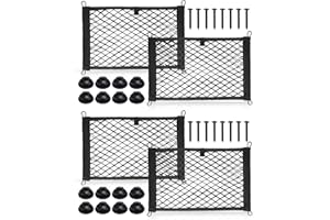 ‎CHMMY CHMMY Kofferraum Netztasche Wohnmobil 4 Stück 35 x 25 cm Mit Haken Aufbewahrungsnetz Auto Camper Zubehör für Wohnwagen, LKW, Transporter Lieferwagen