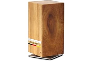 Messerblock Drehbar 360 Grad Magnetisch Ohne Messer Akazienholz – Magnet-Messerhalter Universal Unbestückt Holz – Edler Holzblock Akazie – Magnetic Rotating Knife Holder Block | mahona