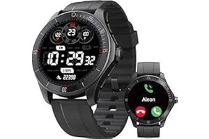 TOOBUR Reloj Inteligente Hombre, Smartwatch Alexa Incorporada 44mm Pantalla IP68 Impermeable con Llamada/podómetro/Seguimiento del Frecuencia Cardíaca/Sueño, para iOS Android