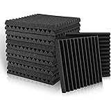 12 Pcs Acoustic Foam Panels,Acoustic Panels Studio Foam Tiles with High Density, Fireproof Soundproofing Foam Noise Cancellin