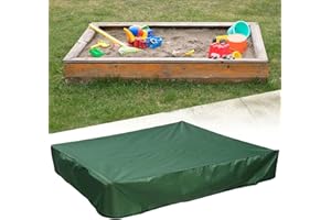 JOKILY Waterproof Sandpit Cover 120 x 120 cm, Sandpit Tarpaulin with Cover, Sandpit Covers, Sandpit Cover, Tarpaulin, Waterproof, Toy Sandpit Cover for Pool, Patio, Garden