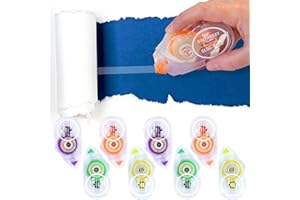 STATIONERY ISLAND 8Pcs Rouleaux Roller Colle, 10m x 8mm Souris Colle Roller de Ruban Adhésif Double Face. Pour Fabrication de Colla Scrapbooking, Journal, Album Photo, Scotch Scrapbooking