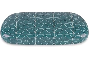 LAGO TERRA Geometric Leaf Print Hard Shell Glasses/Sunglasses Case