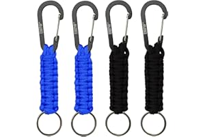 EOTW Keychain/Keyring with Carabiner Clips, Lanyard Key Chain with Locking D Ring Hooks Hangers Survival Kits Heavy Duty Army for Car Keys Boys Girls Men Women