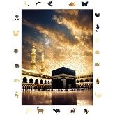 WePuzzleUp Ahşap Puzzle Yetişkin - Kabe, G&ouml;n&uuml;llerin Kıblesi - 450 Par&ccedil;a, 29 x 39 cm - Yapıştırıcı Folyo Dahil - Benzersiz Şek