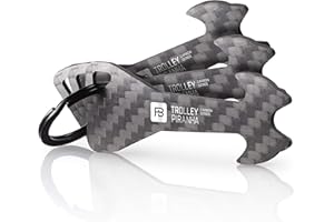 FABACH Trolley Piranha żeton do wózka na zakupy z odpornego na pęknięcia włókna węglowego - żeton do wózka na zakupy - żeton do wózka na zakupy - zdejmowany czip bez wbijania w kłódkę kaucyjną